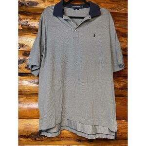 Polo Golf Ralph Lauren Athletic Fit Polo Shirt 100% Pima Cotton Size Large-Navy‎
